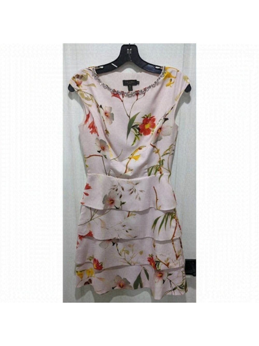 Ted baker | Irisola Floral Jeweled Neck Dress